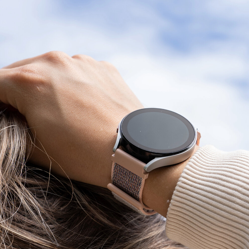 Strap-it Strap-it Bracelet nylon Samsung Galaxy Watch 3 45mm (rose sable)