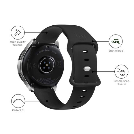 xoxo Wildhearts xoxo Wildhearts Amazfit GTR 2 bracelet en silicone (noir)