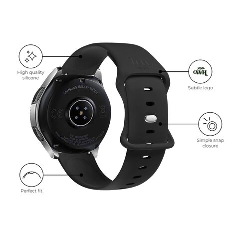 xoxo Wildhearts xoxo Wildhearts Amazfit GTS 2 bracelet en silicone (noir)