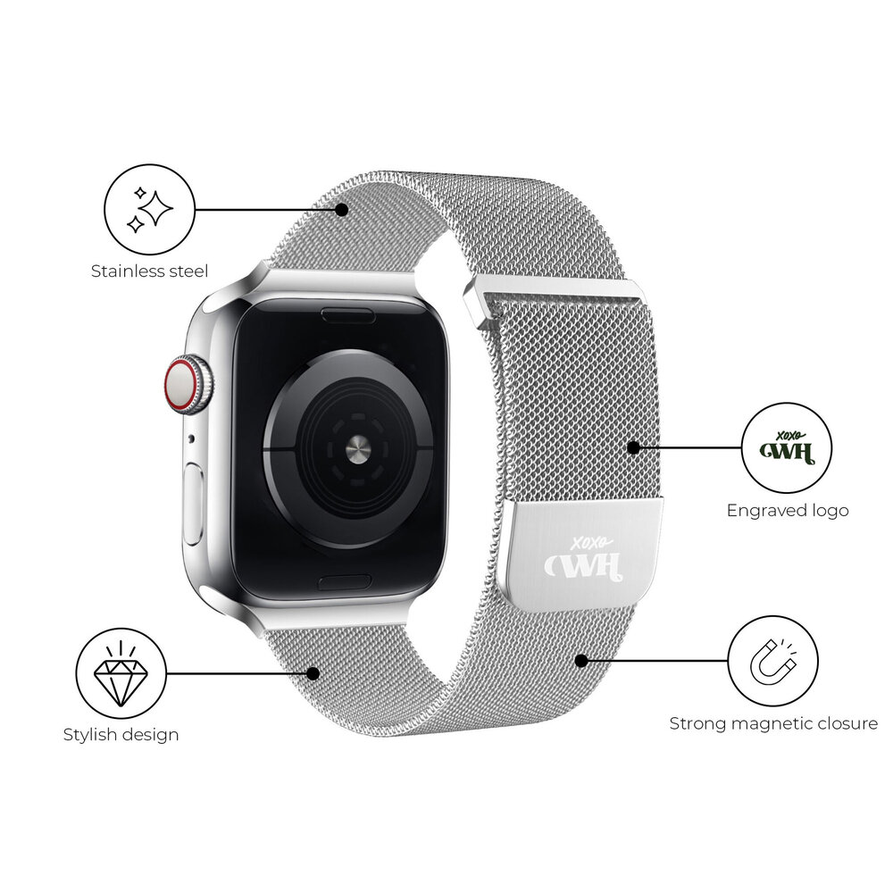 xoxo Wildhearts xoxo Wildhearts Apple Watch bracelet en Milanais (argent)