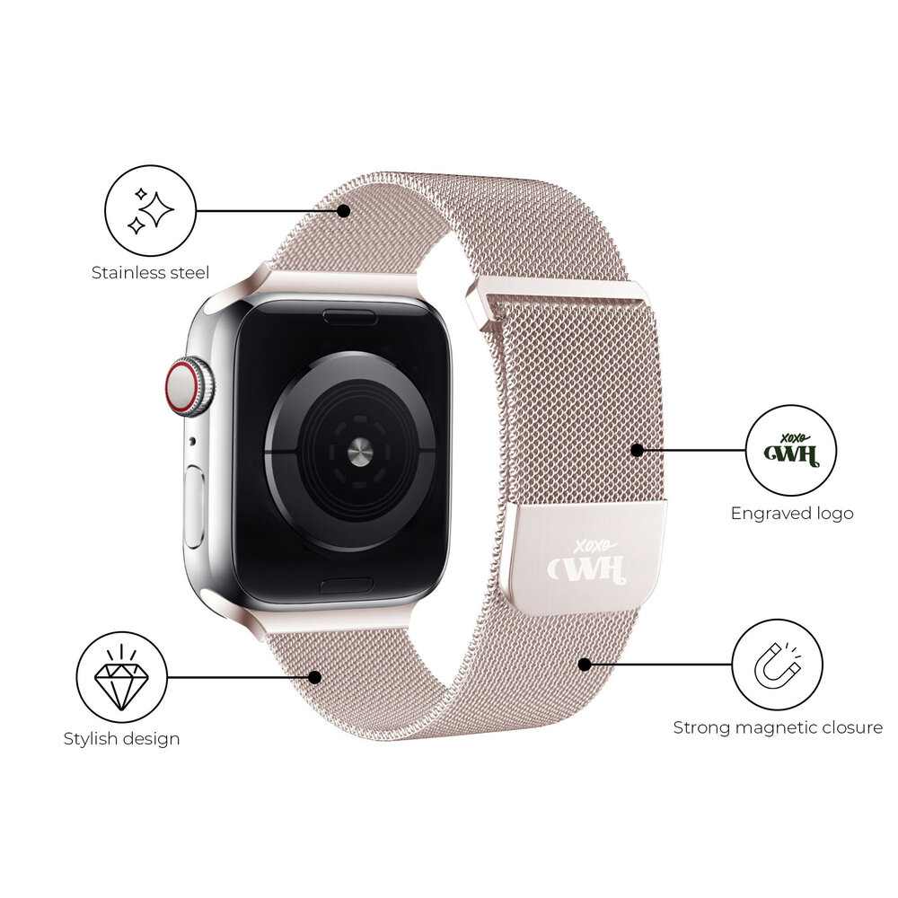 xoxo Wildhearts xoxo Wildhearts Apple Watch bracelet en Milanais (or rose) xoxo Wildhearts xoxo Wildhearts Apple Watch bracelet en Milanais (or rose)