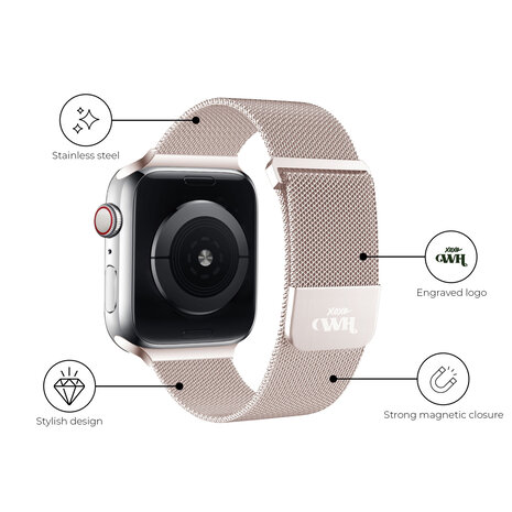 xoxo Wildhearts xoxo Wildhearts Apple Watch bracelet en Milanais (or rose) xoxo Wildhearts xoxo Wildhearts Apple Watch bracelet en Milanais (or rose)