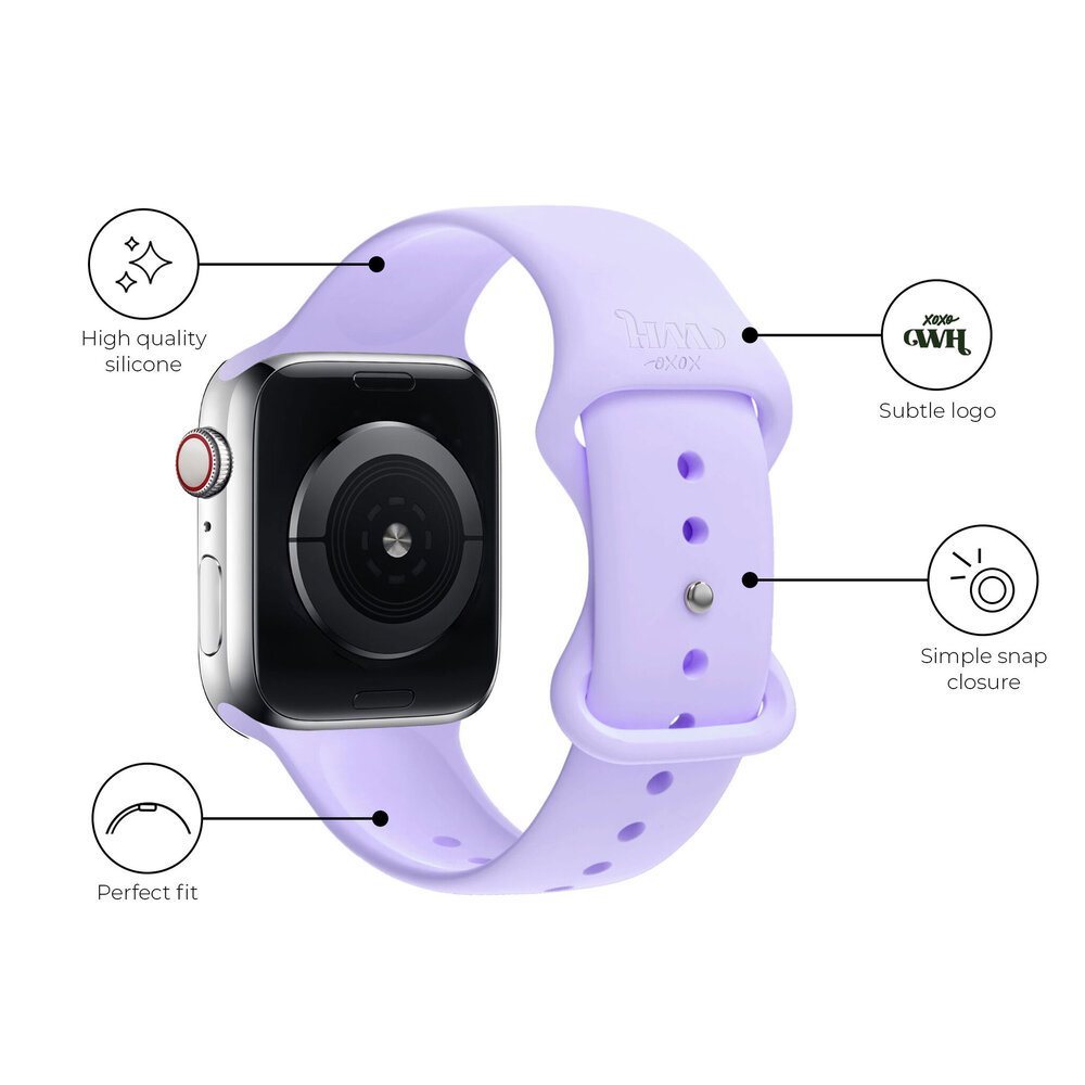 xoxo Wildhearts xoxo Wildhearts Apple Watch bracelet en silicone (violet)
