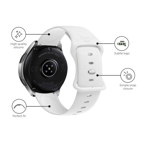 xoxo Wildhearts xoxo Wildhearts Samsung Galaxy Watch 5 - 44mm bracelet en silicone (blanc)
