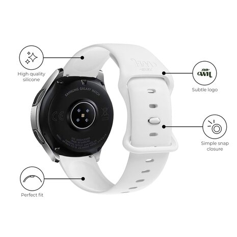 xoxo Wildhearts xoxo Wildhearts Samsung Galaxy Watch 6 - 44mm bracelet en silicone (blanc) xoxo Wildhearts xoxo Wildhearts Samsung Galaxy Watch 6 - 44mm bracelet en silicone (blanc)