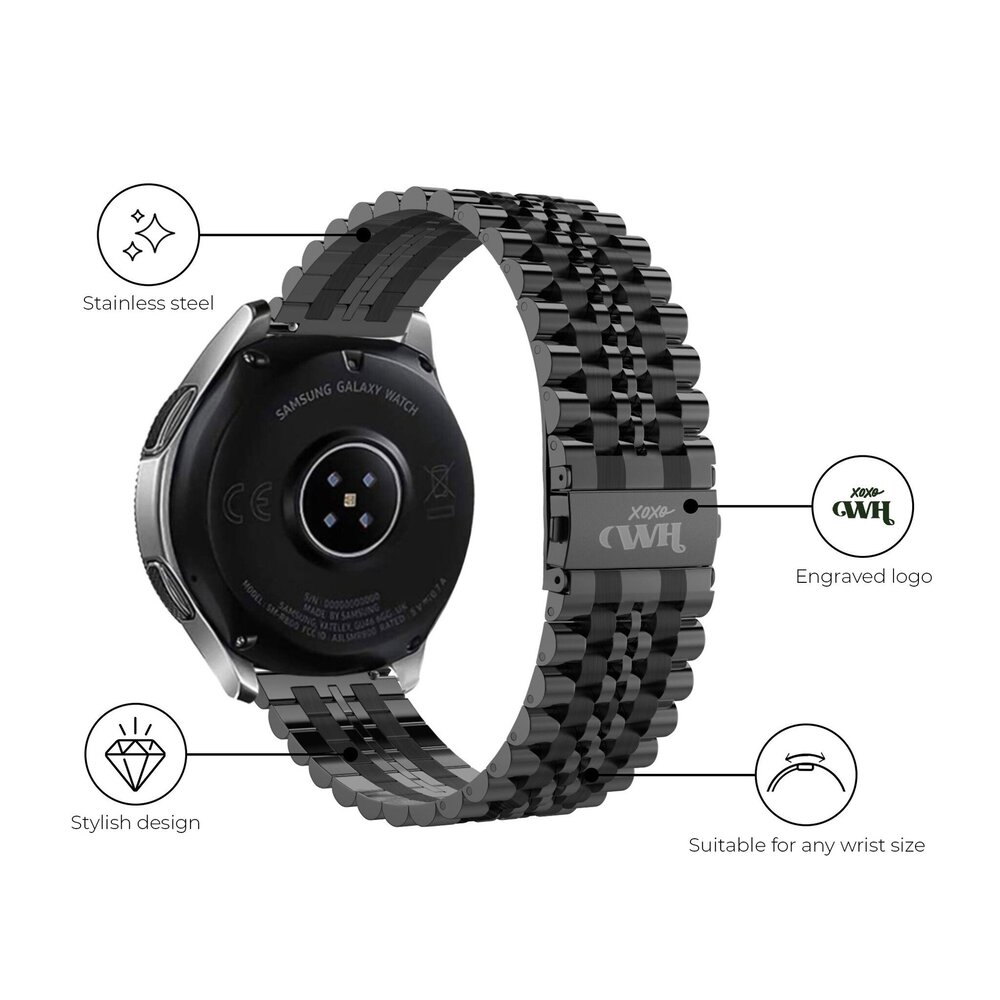 xoxo Wildhearts xoxo Wildhearts Samsung Gear Sport bracelet en acier (noir)