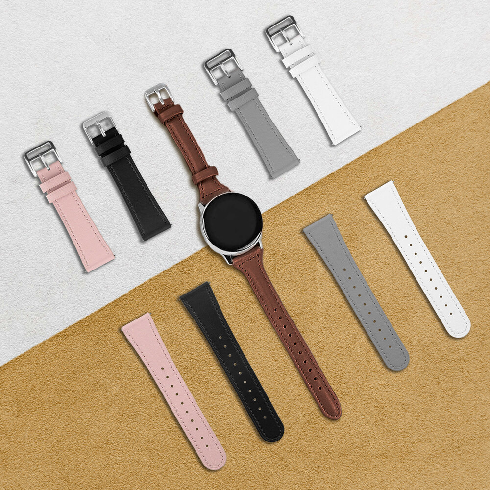 Strap-it Strap-it Bracelet cuir Huawei Watch GT 3 46mm (blanc) Strap-it Strap-it Bracelet cuir Huawei Watch GT 3 46mm (blanc)