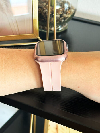 Strap-it Strap-it Coque rigide avec verre Apple Watch (rose)