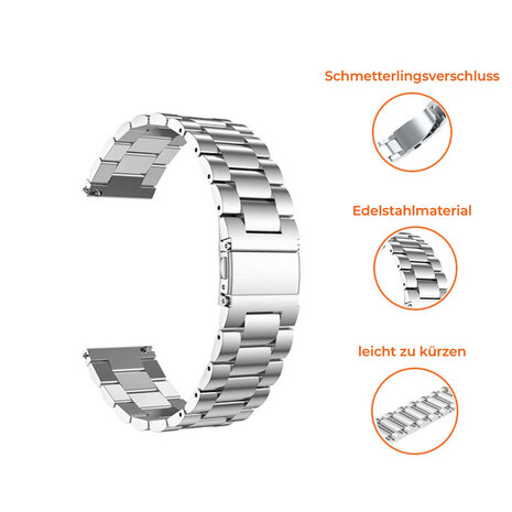 Strap-it Strap-it Bracelet acier Samsung Galaxy Watch 4 Classic 42mm (argent)