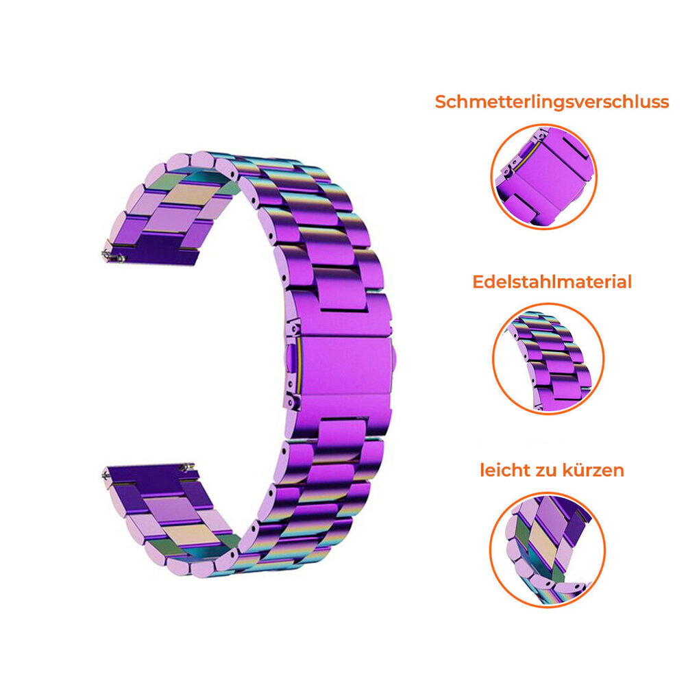 Strap-it Strap-it Bracelet acier Samsung Galaxy Watch 4 Classic 42mm (arc-en-ciel) Strap-it Strap-it Bracelet acier Samsung Galaxy Watch 4 Classic 42mm (arc-en-ciel)