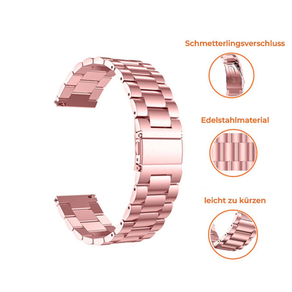 Strap-it Strap-it Bracelet acier Samsung Galaxy Watch 4 Classic 42mm (rose)