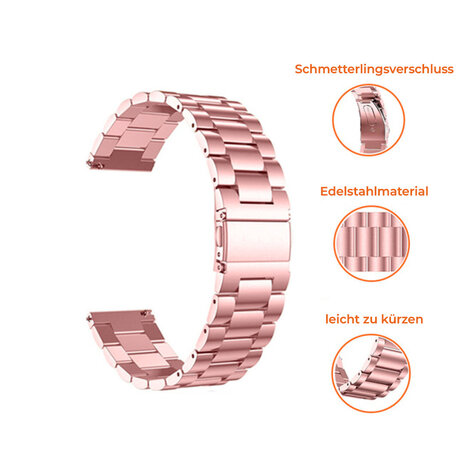 Strap-it Strap-it Bracelet acier Samsung Galaxy Watch 4 Classic 42mm (rose)