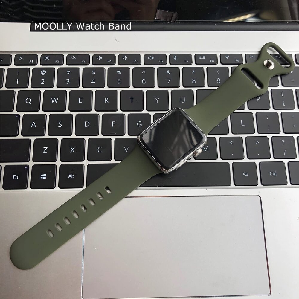 Strap-it Strap-it Bracelet Apple Watch silicone (vert armee)