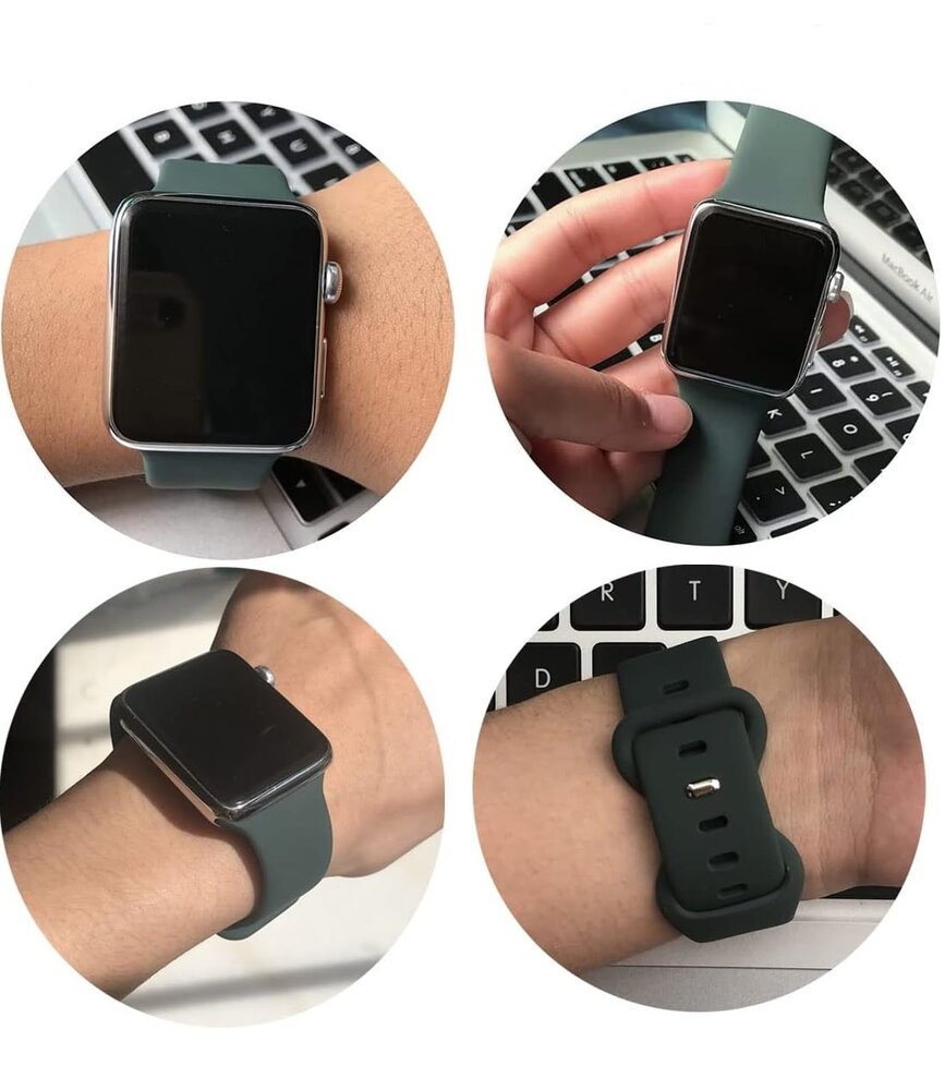 Strap-it Strap-it Bracelet Apple Watch silicone (vert olive)