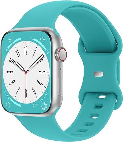 Strap-it Strap-it Bracelet silicone classique Apple Watch (aqua)