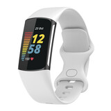 Strap-it Bracelet silicone Fitbit Charge 6 (blanc)