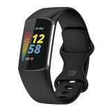 Strap-it Bracelet silicone Fitbit Charge 6 (noir)