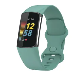 Strap-it Bracelet silicone Fitbit Charge 6 (viridien)