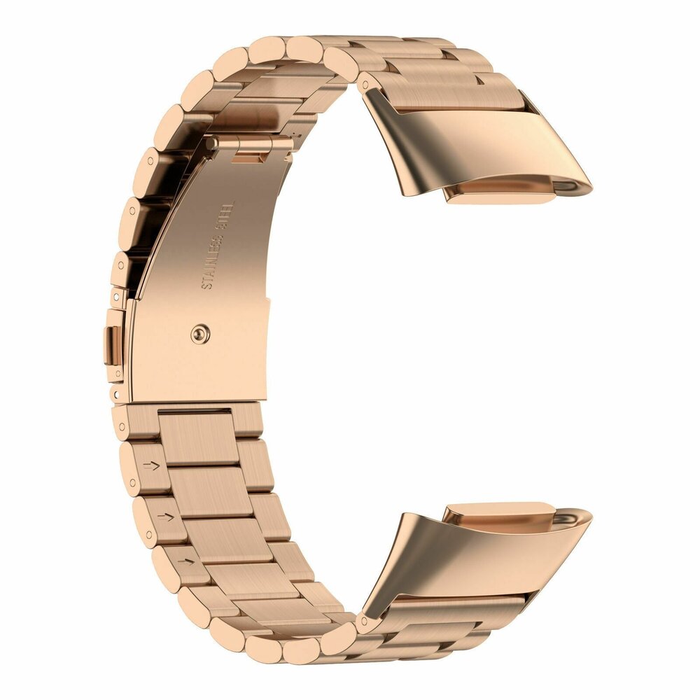 Strap-it Strap-it Bracelet acier Fitbit Charge 6 (or rose)