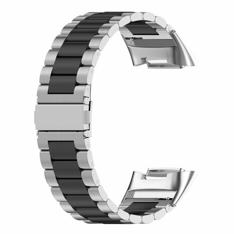 Strap-it Strap-it Bracelet acier Fitbit Charge 6 (argent/noir)