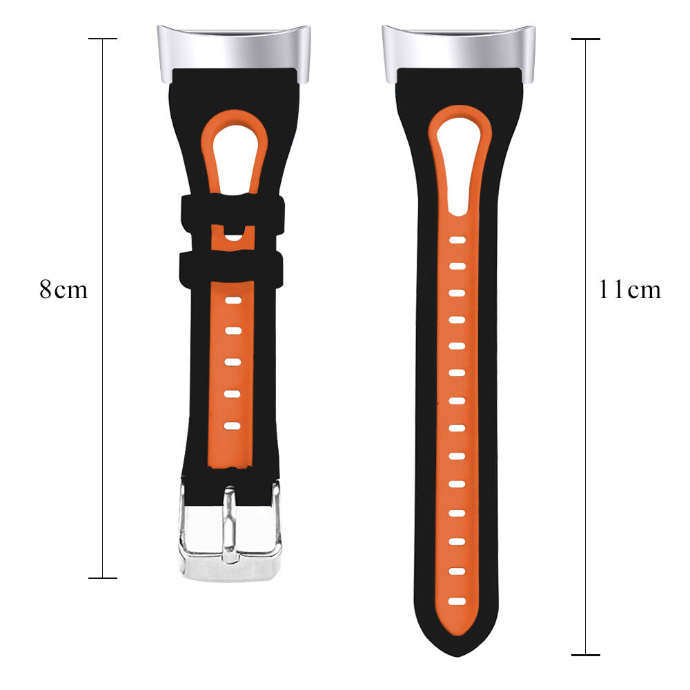 Strap-it Strap-it Bracelet sport avec boucle Fitbit Charge 6 (noir/orange)