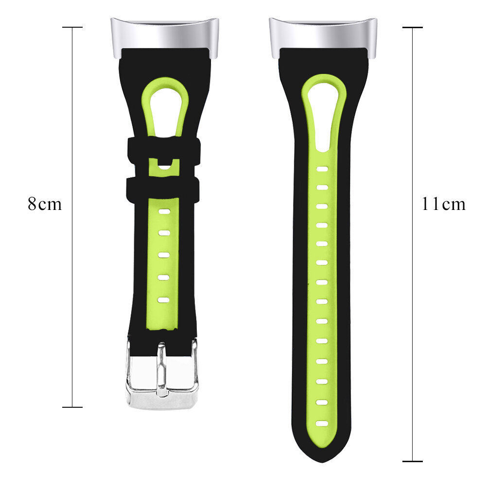 Strap-it Strap-it Bracelet sport avec boucle Fitbit Charge 6 (noir/jaune)