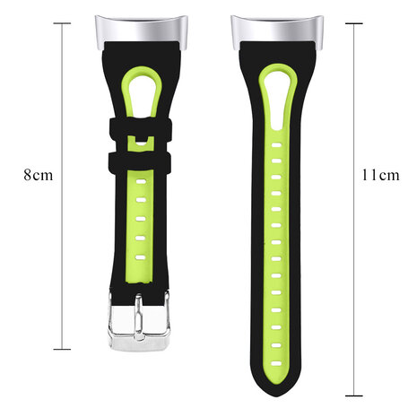 Strap-it Strap-it Bracelet sport avec boucle Fitbit Charge 6 (noir/jaune)