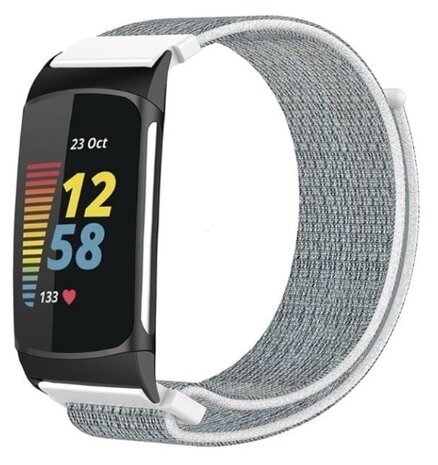 Strap-it Strap-it Bracelet nylon Fitbit Charge 6 (gris)