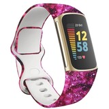 Strap-it Bracelet Pink Galaxy Fitbit Charge 6