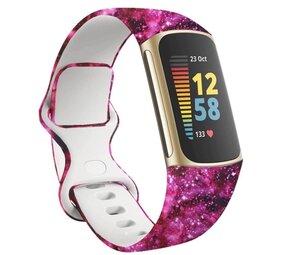 Strap-it Bracelet Pink Galaxy Fitbit Charge 6