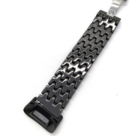 Strap-it Strap-it Bracelet acier dragon Fitbit Charge 6 (noir)