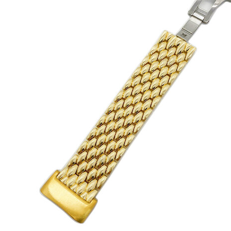 Strap-it Strap-it Bracelet acier dragon Fitbit Charge 6 (or)