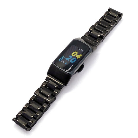 Strap-it Strap-it Bracelet en métal Fitbit Charge 6 (noir) Strap-it Strap-it Bracelet en métal Fitbit Charge 6 (noir)