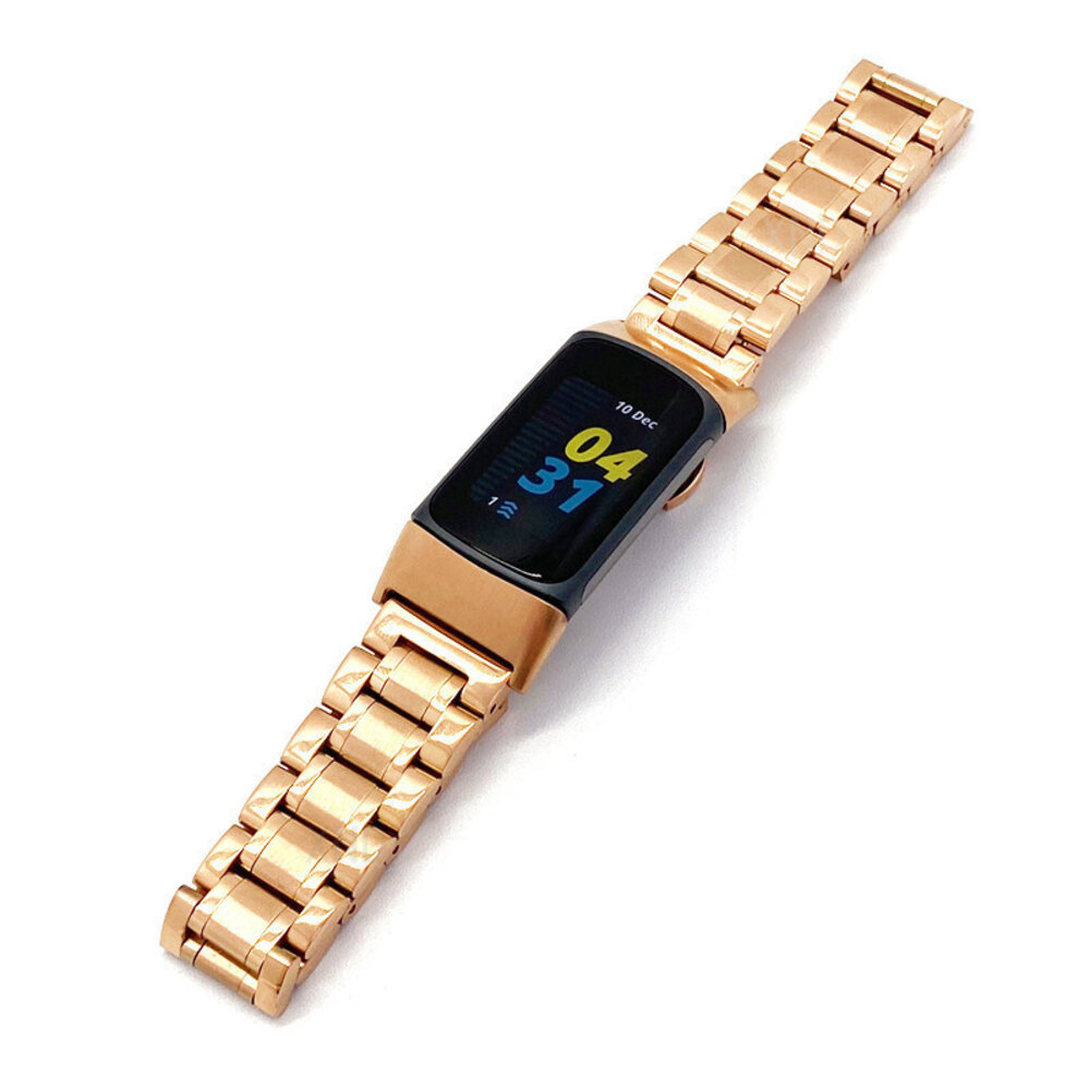 Strap-it Strap-it Bracelet en métal Fitbit Charge 6 (or rose) Strap-it Strap-it Bracelet en métal Fitbit Charge 6 (or rose)