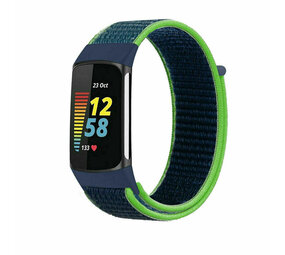 Strap-it Bracelet nylon Fitbit Charge 6 (citron vert)