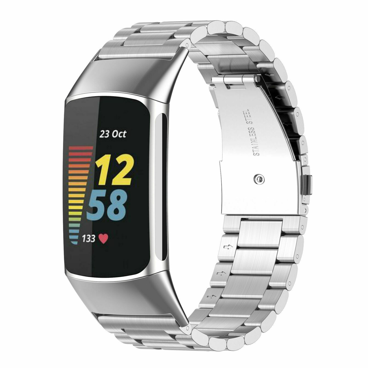 Bracelet acier Fitbit Charge 6 argent Braceletsmartwatch