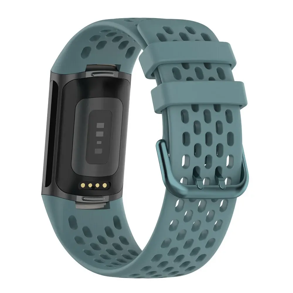 Strap-it Strap-it Bracelet silicone avec trous Fitbit Charge 6 (blue-gris)