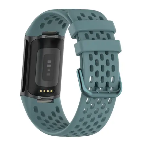 Strap-it Strap-it Bracelet silicone avec trous Fitbit Charge 6 (blue-gris)