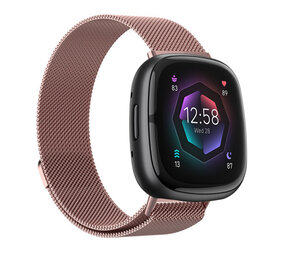 Strap-it Bracelet Milanaise Fitbit Sense 2 (rose)