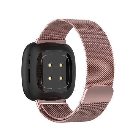 Strap-it Strap-it Bracelet Milanaise Fitbit Sense 2 (rose) Strap-it Strap-it Bracelet Milanaise Fitbit Sense 2 (rose)