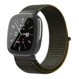 Strap-it Bracelet nylon Fitbit Sense 2 (olive)