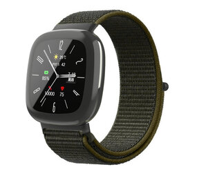 Strap-it Bracelet nylon Fitbit Sense 2 (olive)