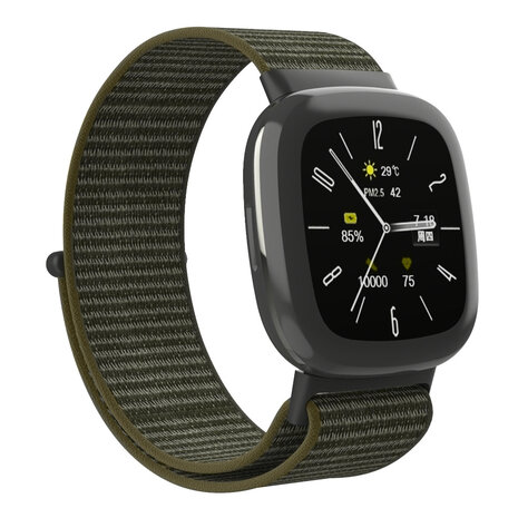 Strap-it Strap-it Bracelet nylon Fitbit Sense 2 (olive)