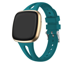 Strap-it Bracelet silicone deluxe Fitbit Sense 2 (bleu-verde)