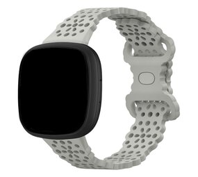 Strap-it Bracelet silicone avec motif Fitbit Sense 2 (gris)