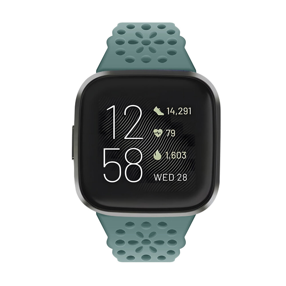 Strap-it Strap-it Bracelet silicone avec motif Fitbit Sense 2 (verde)