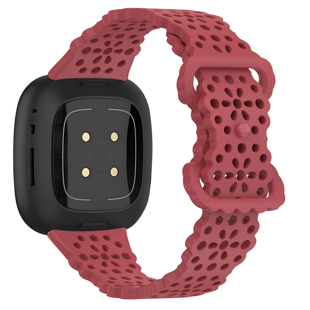 Strap-it Strap-it Bracelet silicone avec motif Fitbit Sense 2 (rouge)