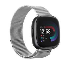 Strap-it Bracelet Milanaise Fitbit Versa 4 (argent)
