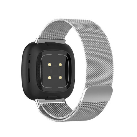 Strap-it Strap-it Bracelet Milanaise Fitbit Versa 4 (argent)