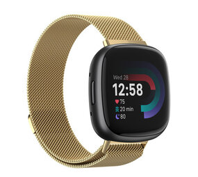 Strap-it Bracelet Milanaise Fitbit Versa 4 (or)